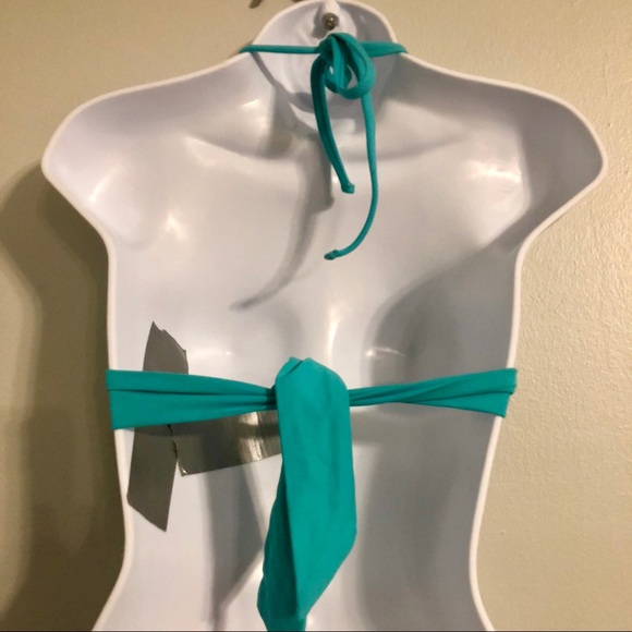 Becca Turquoise Bikini Top with Dangling Hardware - Picture 3 of 5